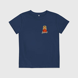 Футболка хлопковая детская Ностальгия неваляшка, цвет: тёмно-синий
