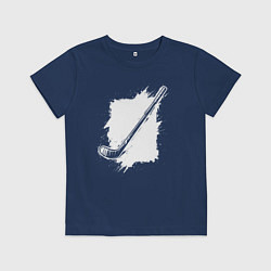 Детская футболка Хоккейная клюшка в квадрате