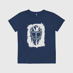 Детская футболка Вратарская маска в белом квадрате