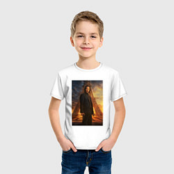 Футболка хлопковая детская Джон Уик в Париже, цвет: белый — фото 2