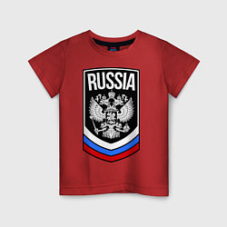 Футболка хлопковая детская Russia, цвет: красный