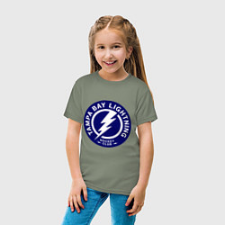 Футболка хлопковая детская HC Tampa Bay Lightning, цвет: авокадо — фото 2