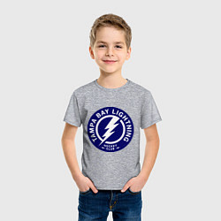 Футболка хлопковая детская HC Tampa Bay Lightning, цвет: меланж — фото 2