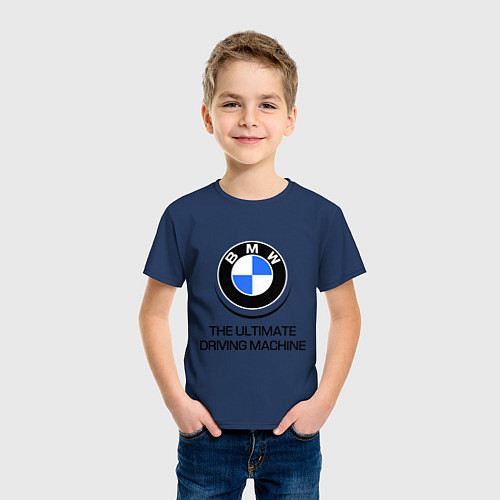 Детская футболка BMW Driving Machine / Тёмно-синий – фото 3