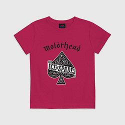 Футболка хлопковая детская Motorhead: Ace of spades, цвет: маджента