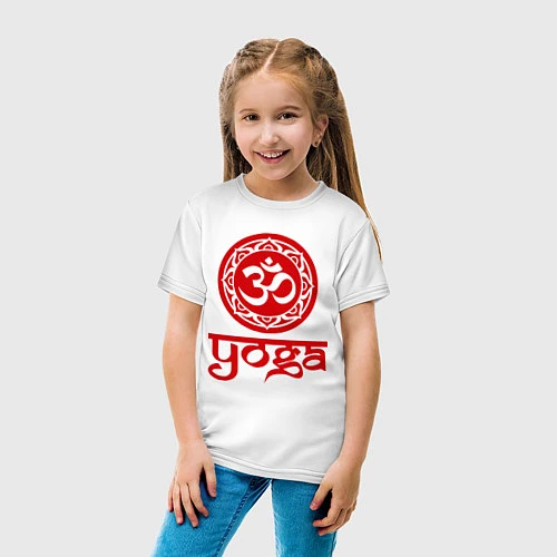 Детская футболка OM Yoga / Белый – фото 4
