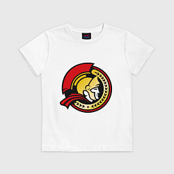 Футболка хлопковая детская HC Ottawa Senators Alternative, цвет: белый