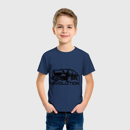 Детская футболка Evolution / Тёмно-синий – фото 3