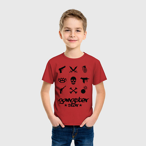 Детская футболка Gangster Star / Красный – фото 3