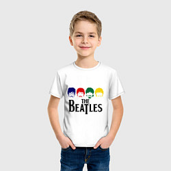 Футболка хлопковая детская The Beatles Heads, цвет: белый — фото 2