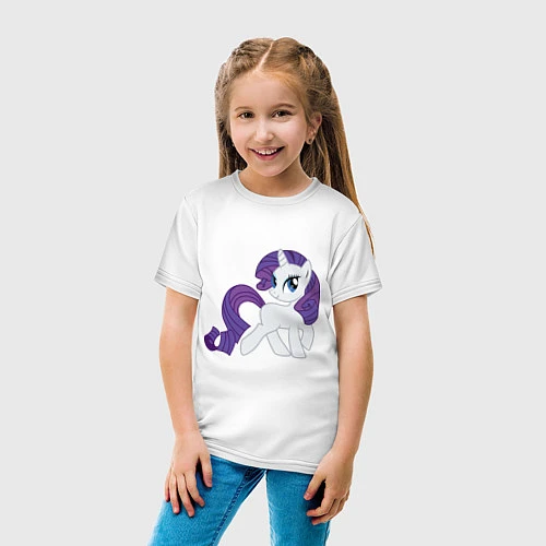 Детская футболка Пони Рарити / Белый – фото 4