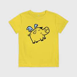 Детская футболка Крылатый поросёнок
