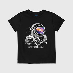 Футболка хлопковая детская Interstellar Spaceman, цвет: черный