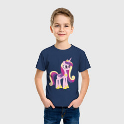 Футболка хлопковая детская Принцесса Каденс, цвет: тёмно-синий — фото 2