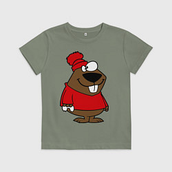 Детская футболка Бобер