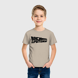 Футболка хлопковая детская Back to the future, цвет: миндальный — фото 2
