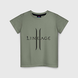 Футболка хлопковая детская Lineage logo, цвет: авокадо