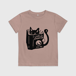 Детская футболка Кот с книгой