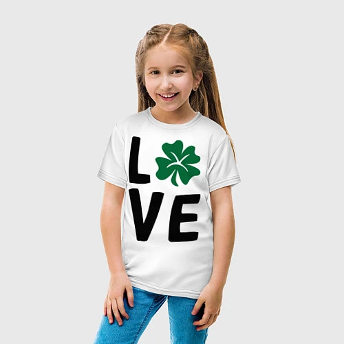 Детская футболка Love / Белый – фото 4