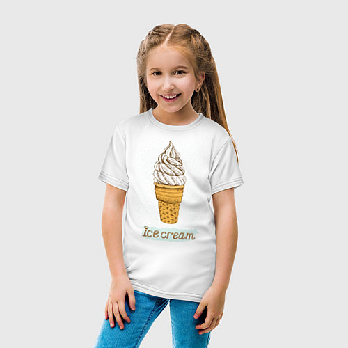 Детская футболка Ice cream / Белый – фото 4
