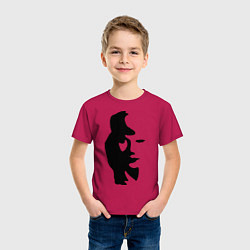 Футболка хлопковая детская Саксофонист или девушка, цвет: маджента — фото 2