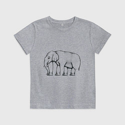 Детская футболка Сколько ног у слона