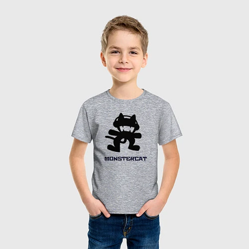 Детская футболка Monstercat / Меланж – фото 3