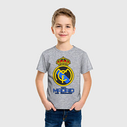 Футболка хлопковая детская Real Madrid, цвет: меланж — фото 2