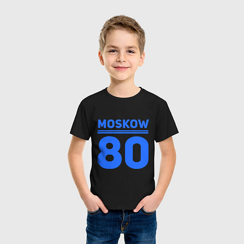 Детская футболка Moskow 80 / Черный – фото 3