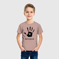 Футболка хлопковая детская We know, цвет: пыльно-розовый — фото 2
