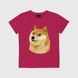 Футболка хлопковая детская Doge, цвет: маджента