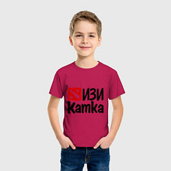 Футболка хлопковая детская Изи катка, цвет: маджента — фото 2