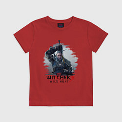 Футболка хлопковая детская The Witcher 3, цвет: красный