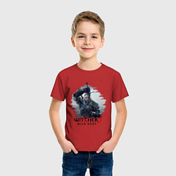 Футболка хлопковая детская The Witcher 3, цвет: красный — фото 2