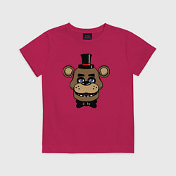 Футболка хлопковая детская Freddy FNAF, цвет: маджента