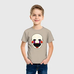 Футболка хлопковая детская Puppet FNAF Марионетка, цвет: миндальный — фото 2