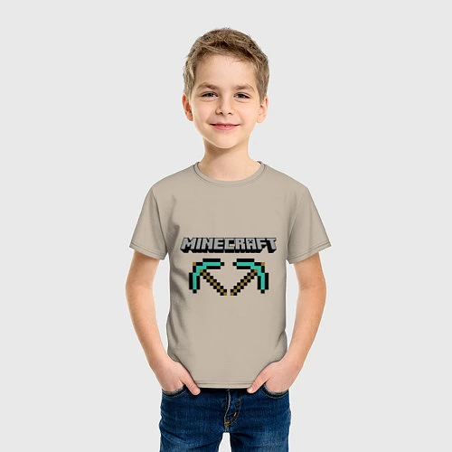 Детская футболка Minecraft Hero / Миндальный – фото 3