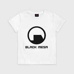 Футболка хлопковая детская Black Mesa: Logo, цвет: белый