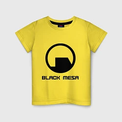 Футболка хлопковая детская Black Mesa: Logo, цвет: желтый