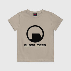 Футболка хлопковая детская Black Mesa: Logo, цвет: миндальный