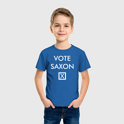 Футболка хлопковая детская Vote Saxon, цвет: синий — фото 2