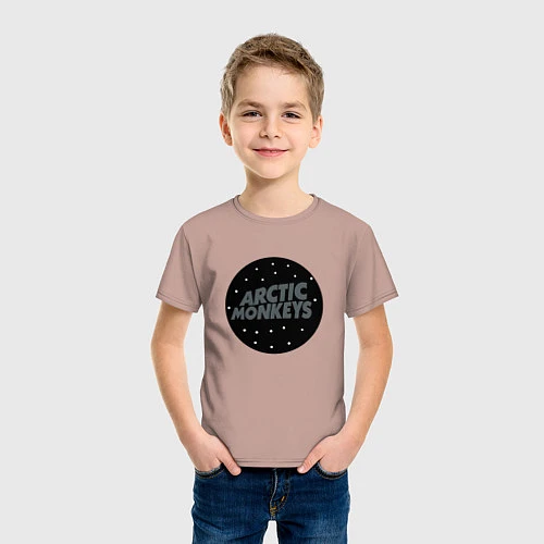 Детская футболка Arctic Monkeys: Black / Пыльно-розовый – фото 3
