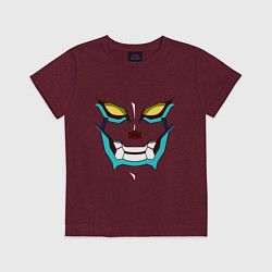 Футболка хлопковая детская Gurren Face, цвет: меланж-бордовый