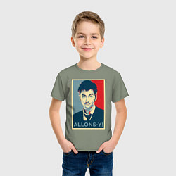 Футболка хлопковая детская Allons-y Poster, цвет: авокадо — фото 2