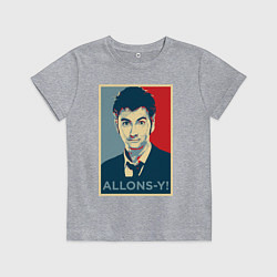 Футболка хлопковая детская Allons-y Poster, цвет: меланж
