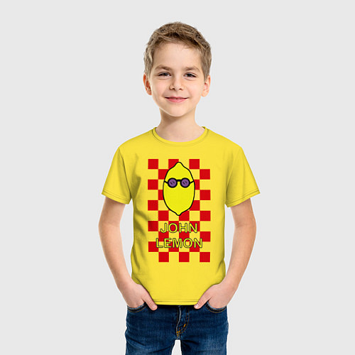 Детская футболка John Lemon / Желтый – фото 3