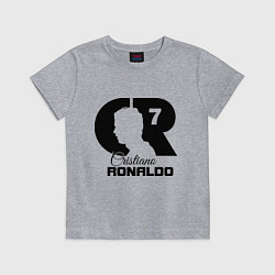 Футболка хлопковая детская CR Ronaldo 07, цвет: меланж