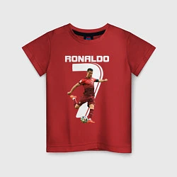 Футболка хлопковая детская Ronaldo 07, цвет: красный
