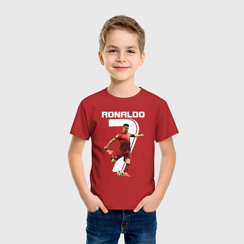 Детская футболка Ronaldo 07 / Красный – фото 3