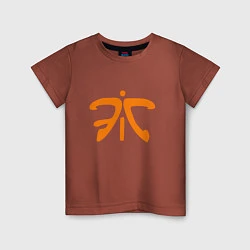 Футболка хлопковая детская Fnatic Logo, цвет: кирпичный